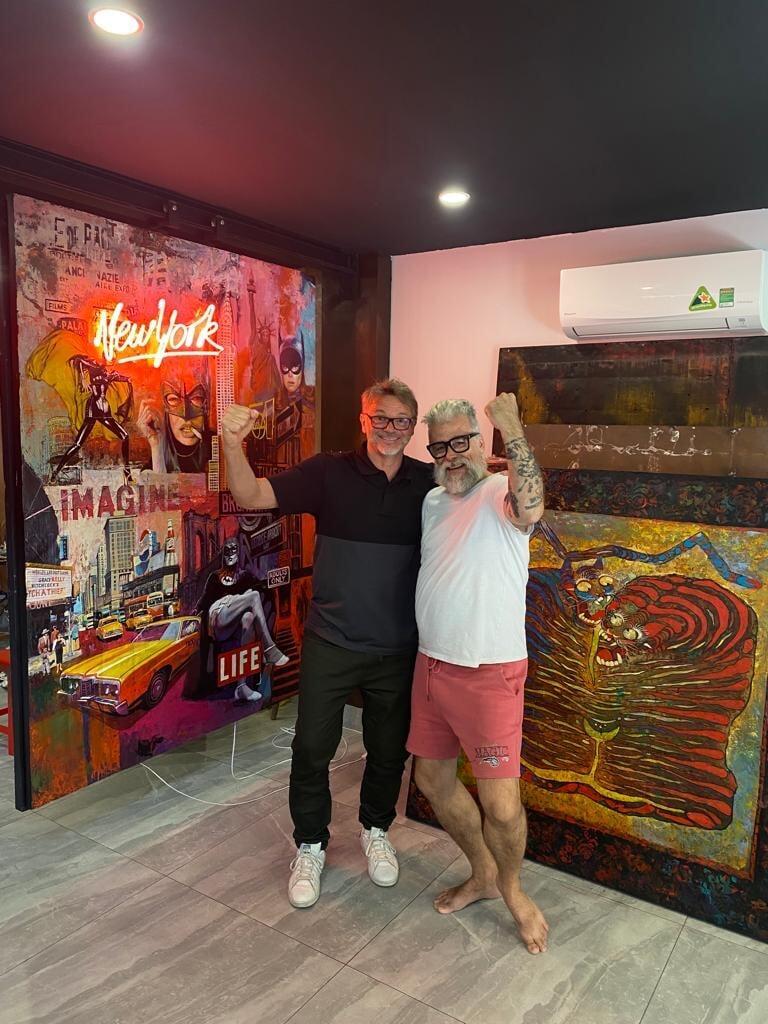 Oil Painting Pop Cultures Asia by Jerome Peschard Aka Skullface JP arts