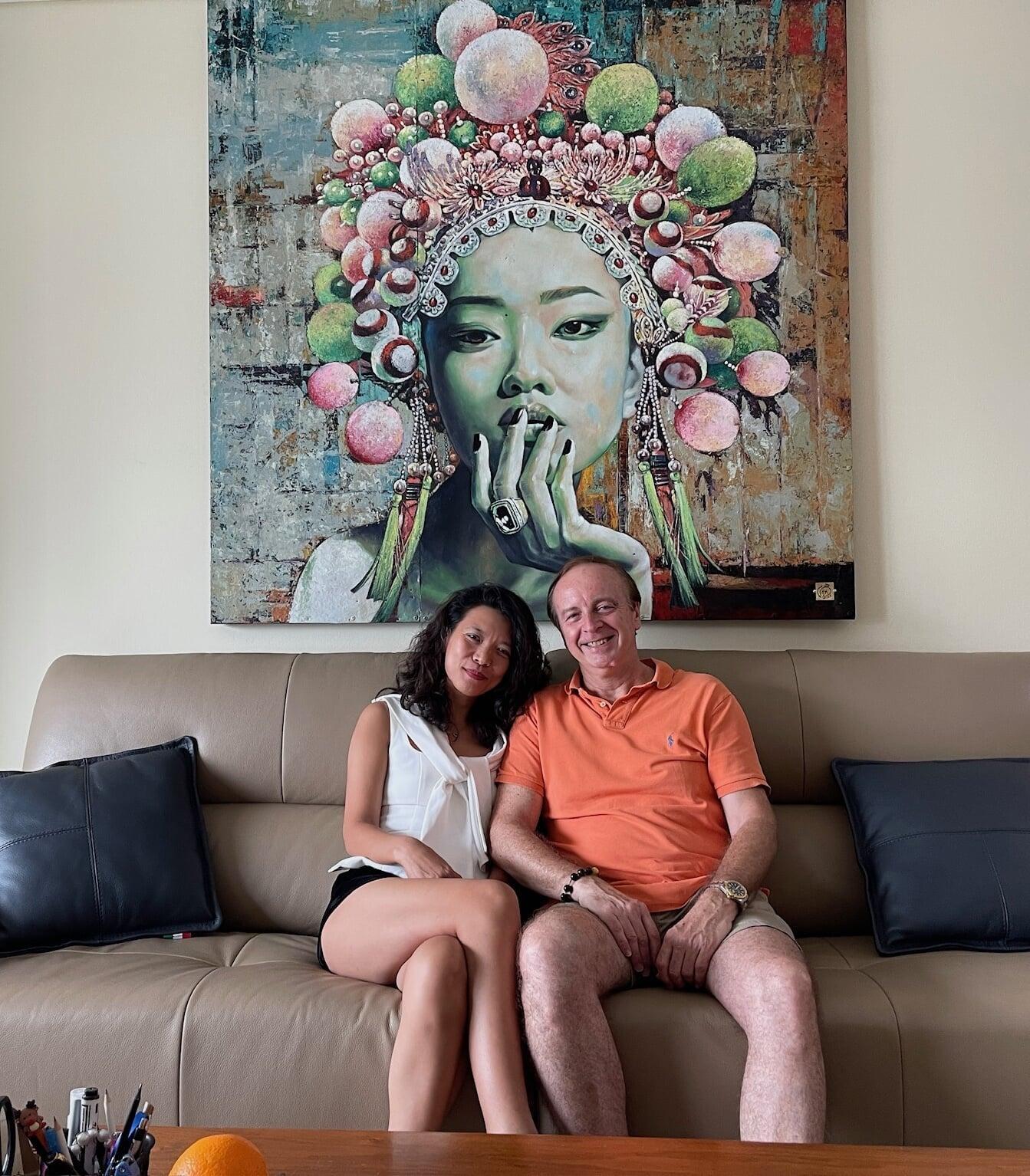 Oil Painting Pop Cultures Asia by Jerome Peschard Aka Skullface JP arts