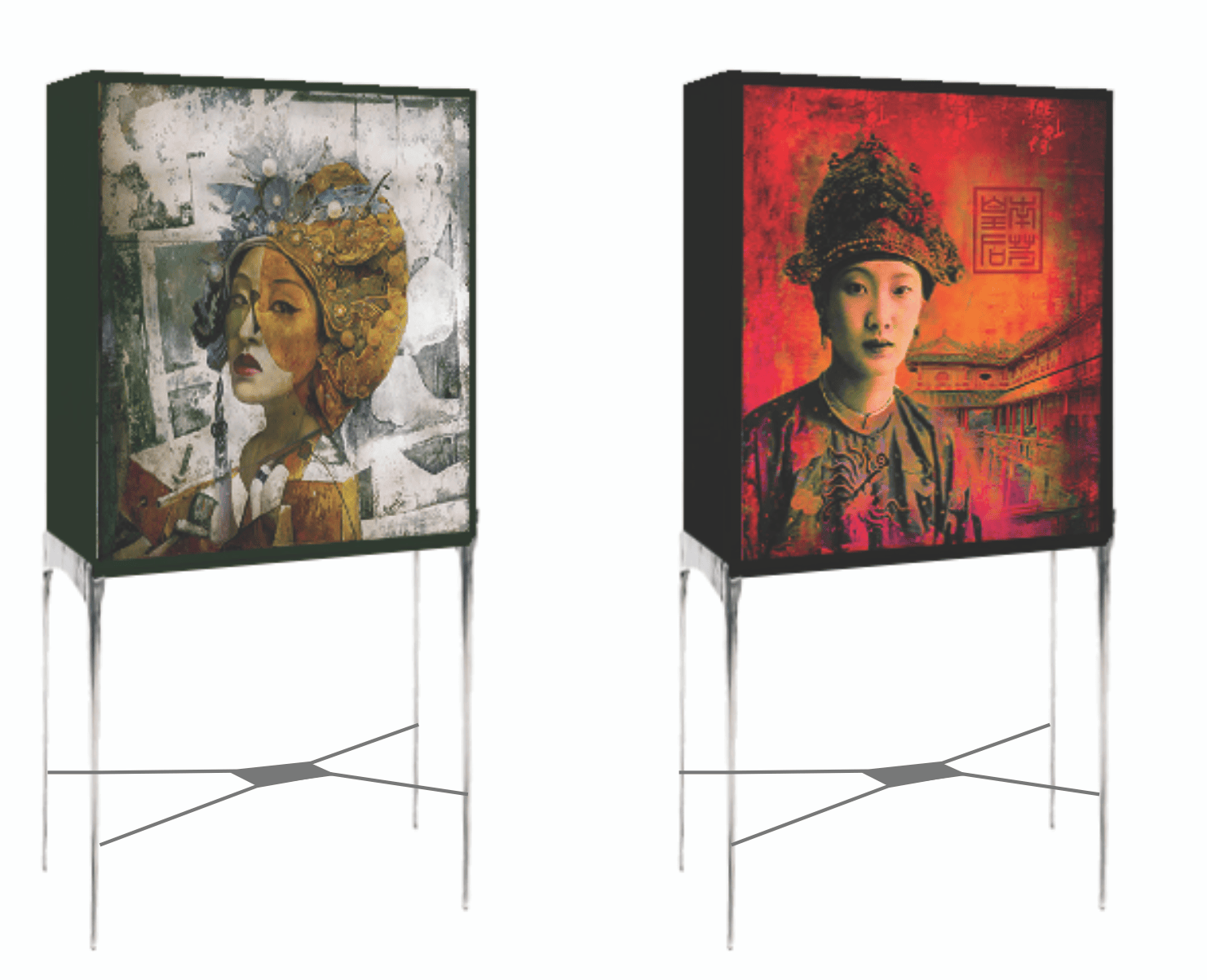 Oil Painting Pop Cultures Asia by Jerome Peschard Aka Skullface JP arts