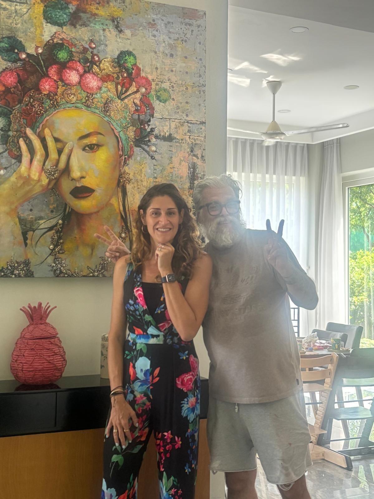 Oil Painting Pop Cultures Asia by Jerome Peschard Aka Skullface JP arts