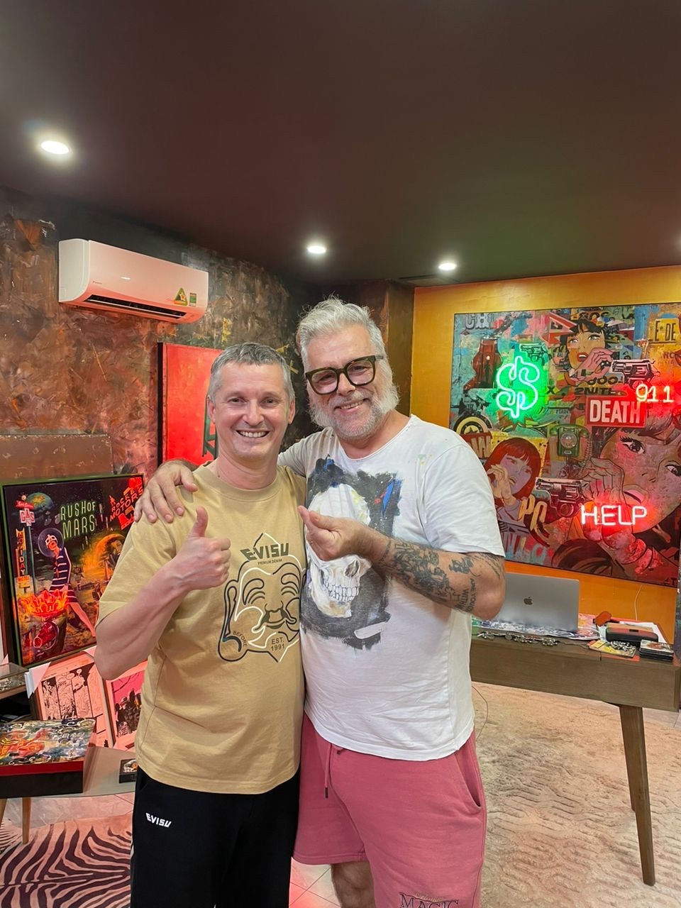 Oil Painting Pop Cultures Asia by Jerome Peschard Aka Skullface JP arts