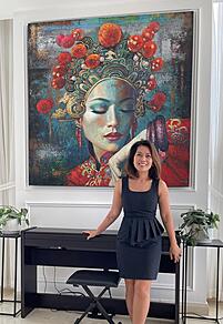 Oil Painting Pop Cultures Asia by Jerome Peschard Aka Skullface JP arts