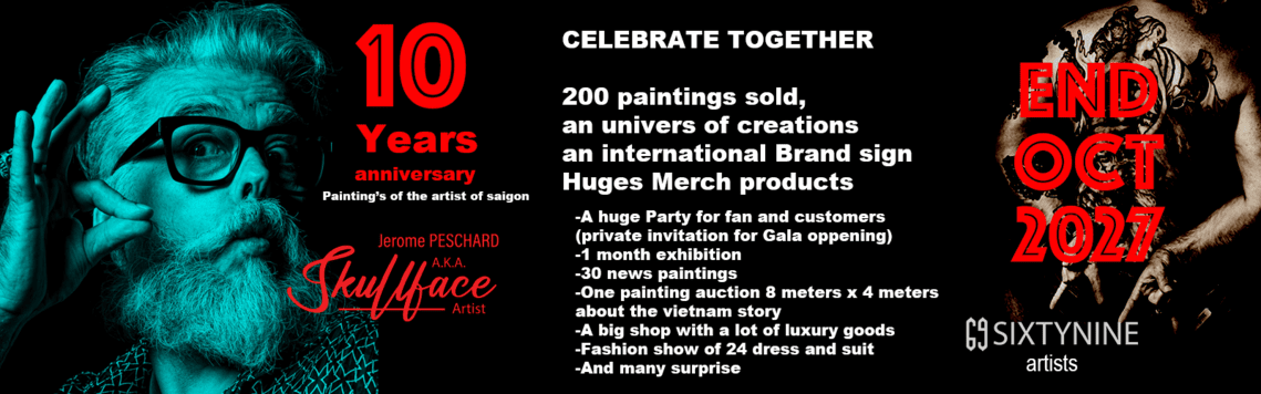 Oil Painting Pop Cultures Asia by Jerome Peschard Aka Skullface JP arts